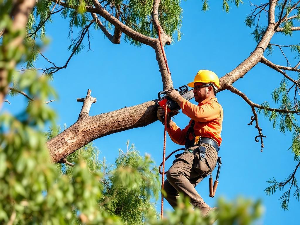 Certified arborist performing safe tree removal in Phoenix Arizona